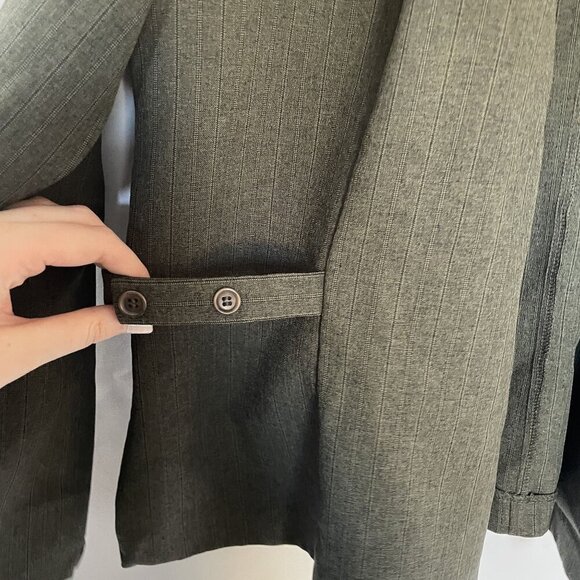 Perceptions olive green blazer women's size 16 business casual style comfortable - Picture 5 of 8